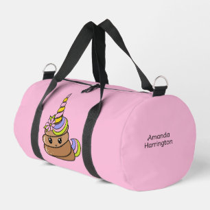 Custom Name Unicorn Poop Duffle Bag