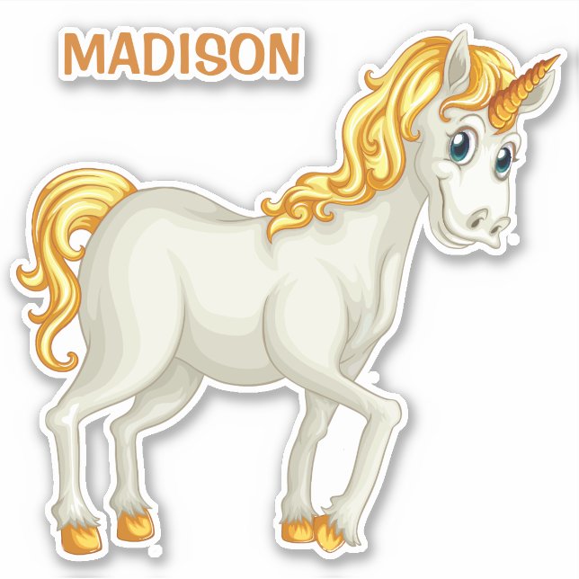 Custom name UNICORN sticker (Front)