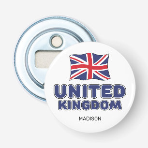 Custom Name United Kingdom Flag Bottle Opener