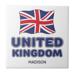 Custom Name United Kingdom Flag Tile