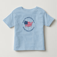 Custom Name United States of America Flag Map Blue
