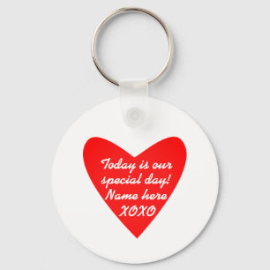 Custom Name Valentine's Day XO Key Ring