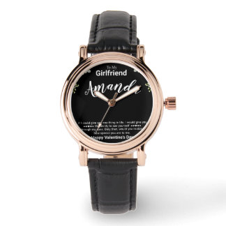Custom Name Valentine's Message for Girlfriend Watch
