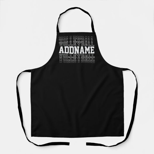 CUSTOM NAME Vanishing Volleyball Logo Team Player  Apron (Front)