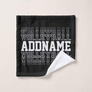 CUSTOM NAME Vanishing Volleyball Logo Team Player  Bath Towel Set