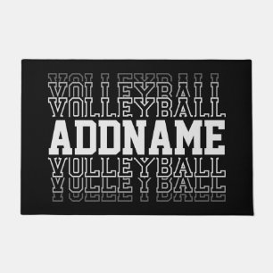 CUSTOM NAME Vanishing Volleyball Logo Team Player Doormat