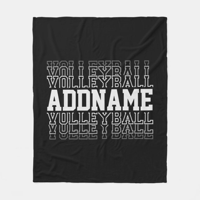 CUSTOM NAME Vanishing Volleyball Logo Team Player Fleece Blanket (Front)