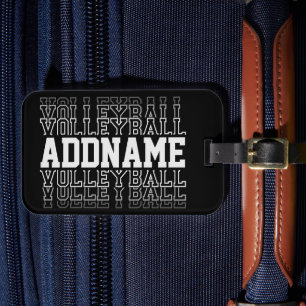 CUSTOM NAME Vanishing Volleyball Logo Team Player Luggage Tag