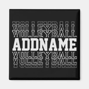 CUSTOM NAME Vanishing Volleyball Logo Team Player Magnet