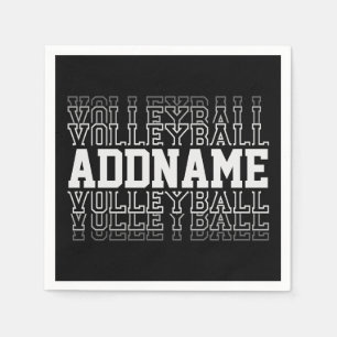 CUSTOM NAME Vanishing Volleyball Logo Team Player  Napkin