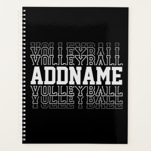 CUSTOM NAME Vanishing Volleyball Logo Team Player Planner
