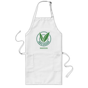 Custom Name Vegan Long Apron