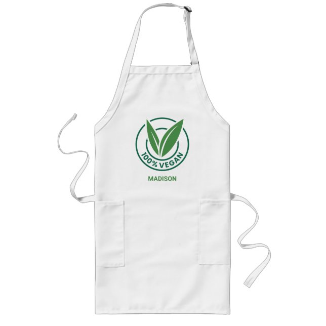 Custom Name Vegan Long Apron (Front)