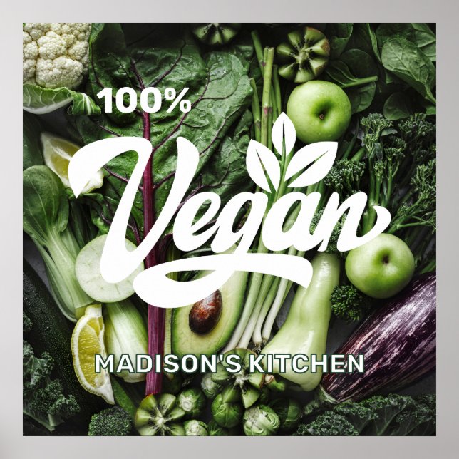 Custom Name Vegan Poster (Front)