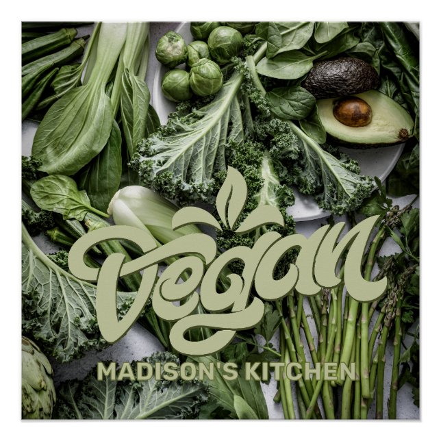 Custom Name Vegan Poster (Front)