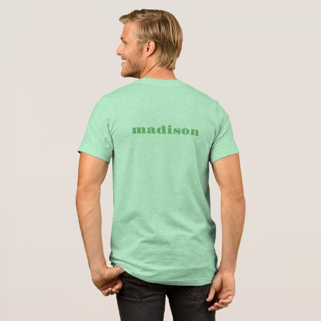 Custom Name Vegan T-Shirt Tri-Blend Shirt (Back Full)