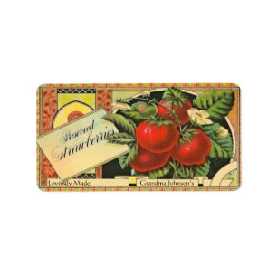 Custom Name Vintage Food Label