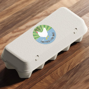 Custom Name Vintage Sign Look Fresh Eggs Classic Round Sticker