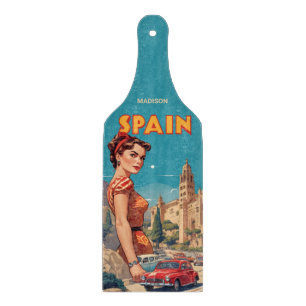 Custom Name Vintage Spain Cutting Board