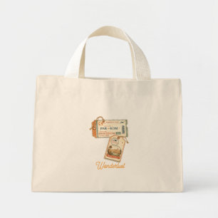 Custom Name Vintage Travel Ticket Canvas Tote Bag