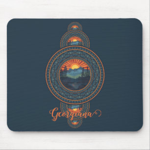 Custom Name Vintage Wilderness Ornamental Mandala Mouse Mat