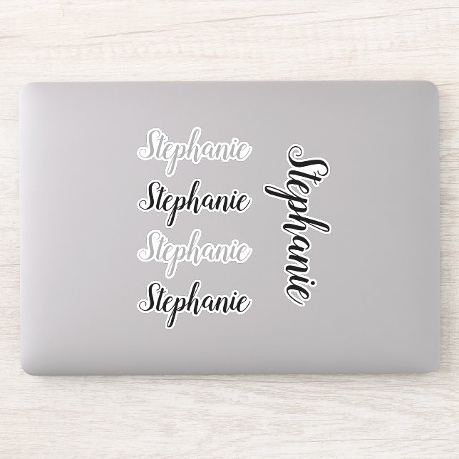 Custom Name Vinyl Decals Personalised Womens Girls (Computer)