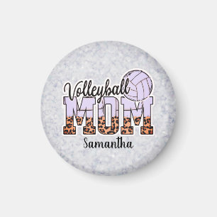 Custom Name Volleyball Mum Mother's Day Magnet