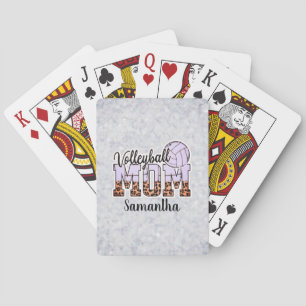 Custom Name Volleyball Mum Mother's Day Playing Cards