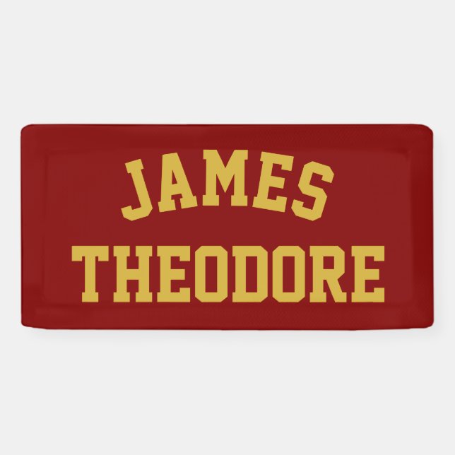 Custom Name Wall Art Personalised Nursery Baby Boy Banner (Horizontal)