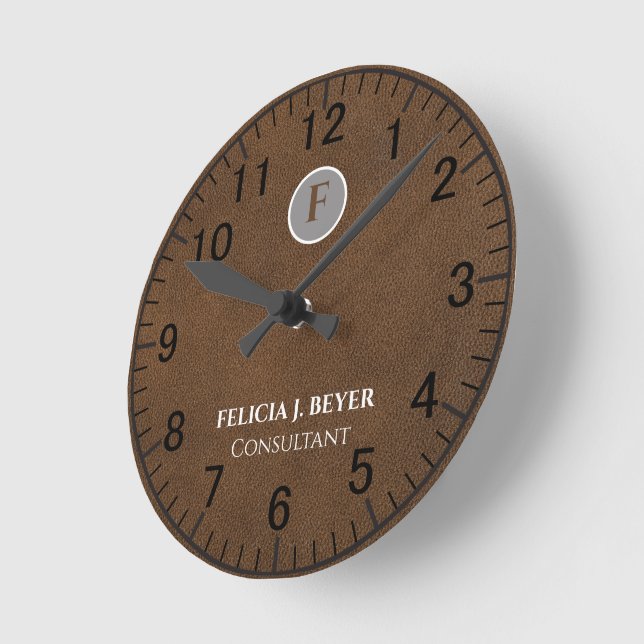 Custom Name Wall Clock Modern Minimalist Decor  (Angle)