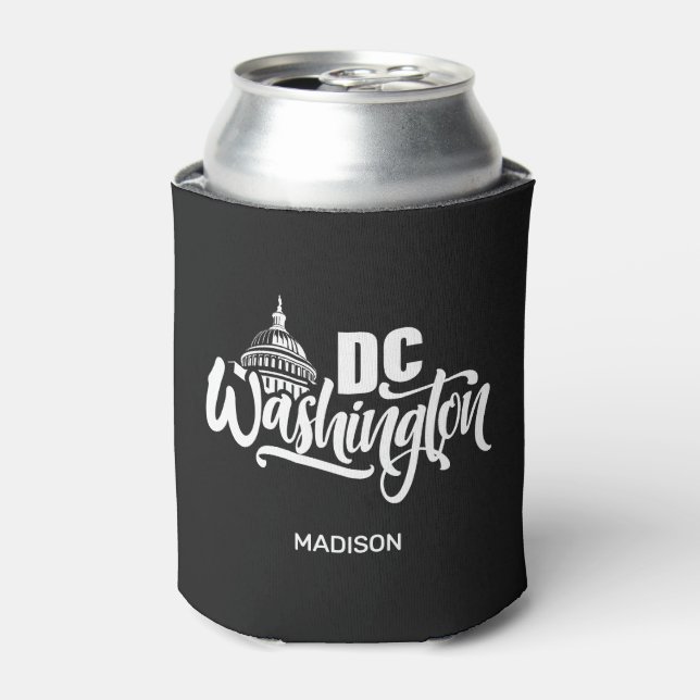 Custom Name Washington DC Can Cooler (Can Front)
