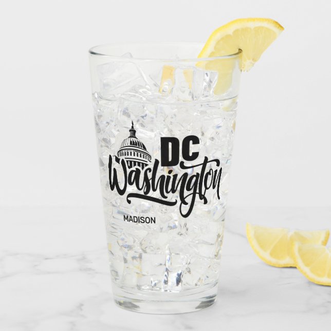 Custom Name Washington DC Glass (Back Ice)
