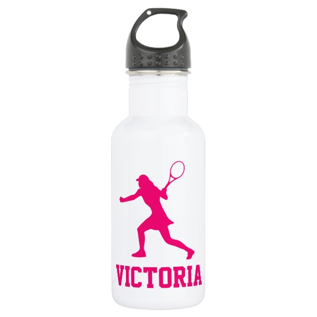 Custom name water bottle for tennis girls (Front)