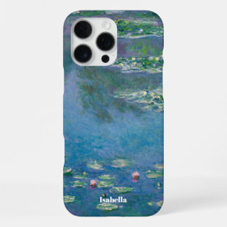 Custom Name Water Lilies by Claude Monet iPhone 16 Pro Max Case