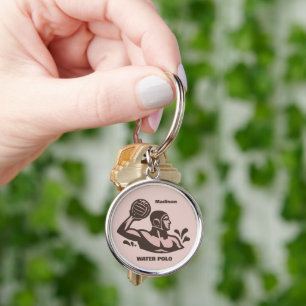 Custom Name Water Polo Key Ring