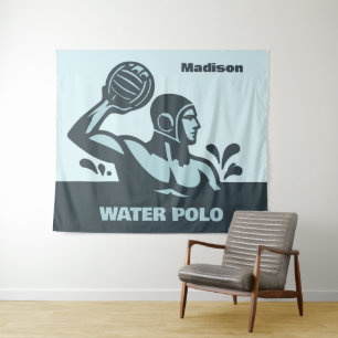 Custom Name Water Polo Tapestry