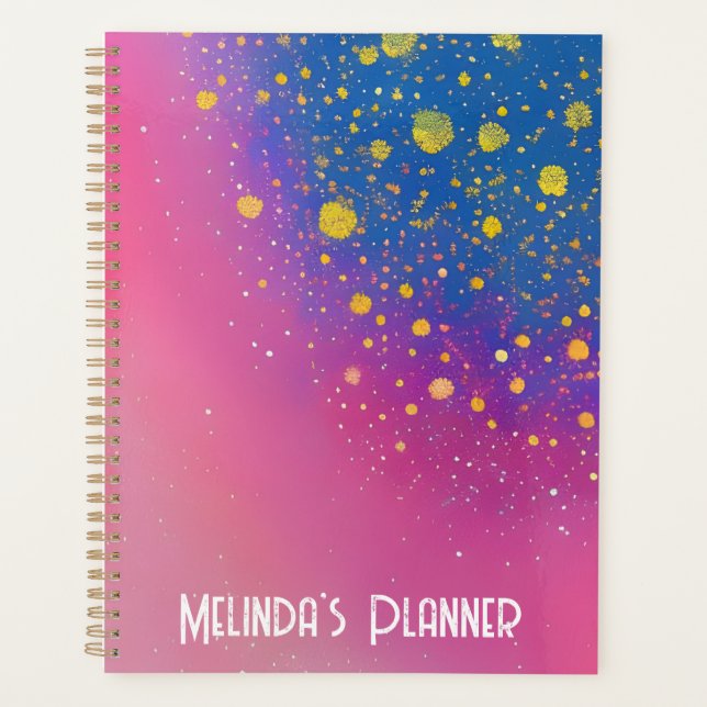Custom Name Watercolor Art Planner (Front)