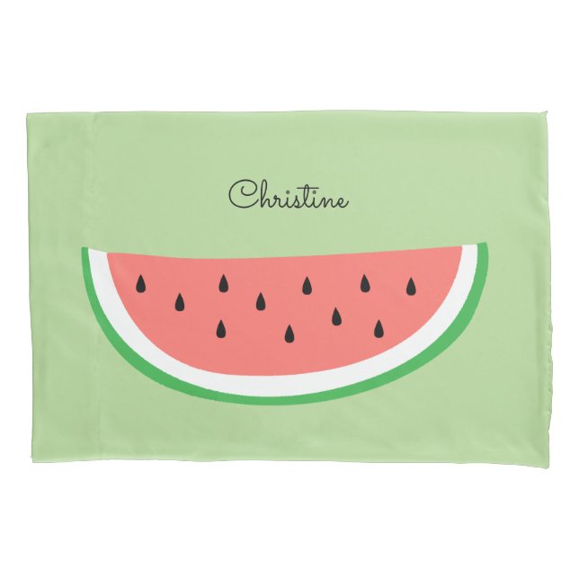 custom name watermelon design pillowcase (Front)