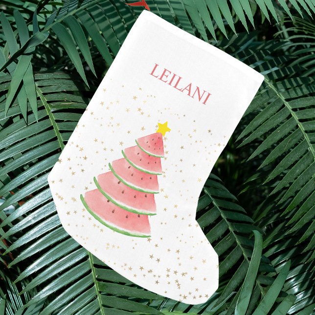 Custom Name Watermelon Tree Small Christmas Stocking (Creator Uploaded)