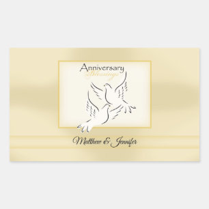 Custom Name, Wedding Anniversary Blessings Rectangular Sticker