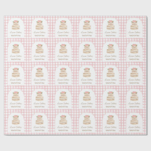 Custom Name Wedding Cake Business Sticker Wrapping Paper