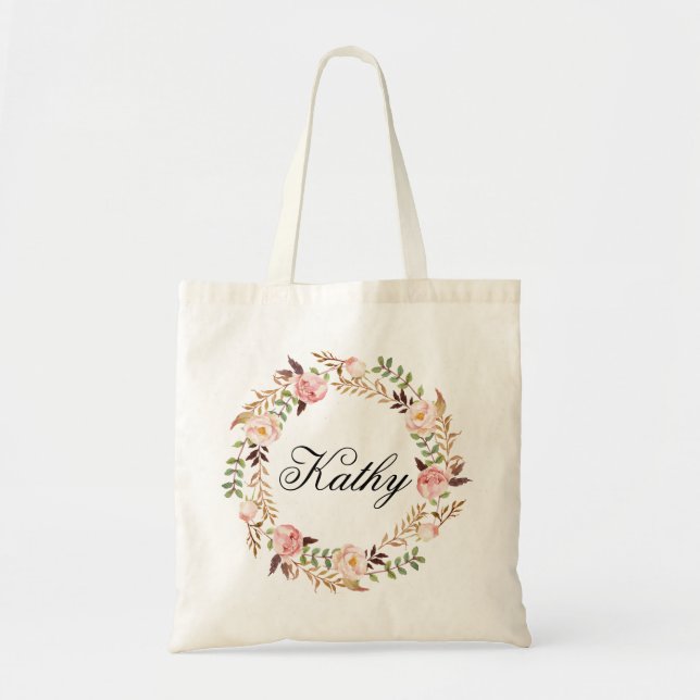 Custom Name Wedding|Personalised Braidsmaid Tote Bag (Front)