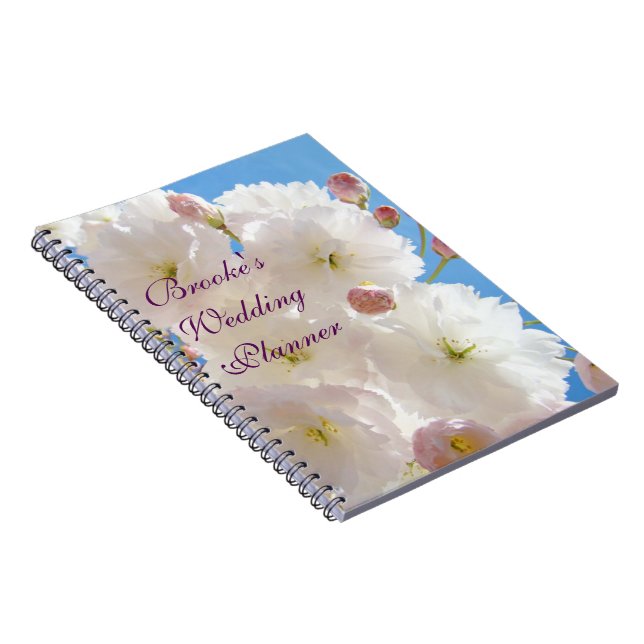 Custom Name Wedding Planner notebooks Blossoms (Right Side)