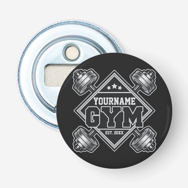 Custom NAME Weightlifting Home Crossfit Gym Bottle Opener (Front)