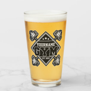 Custom NAME Weightlifting Home Crossfit Gym Glass