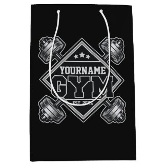 Custom NAME Weightlifting Home Crossfit Gym Medium Gift Bag