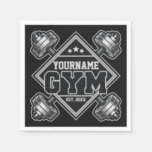 Custom NAME Weightlifting Home Crossfit Gym Napkin