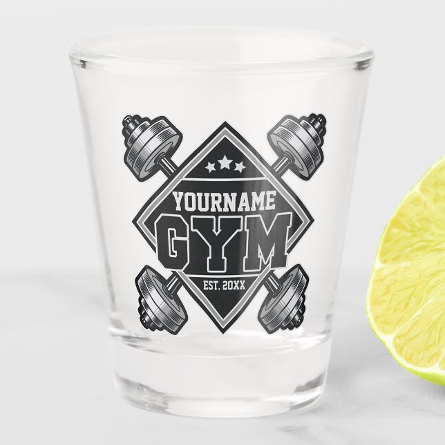 Custom NAME Weightlifting Home Crossfit Gym Shot Glass (Creator Uploaded)