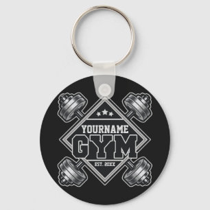 Custom NAME Weightlifting Home Crossfit Gym Throw  Key Ring