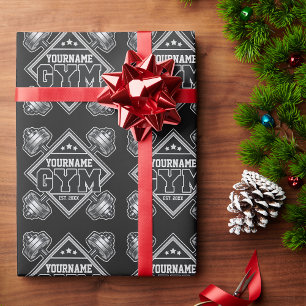 Custom NAME Weightlifting Home Crossfit Gym Wrapping Paper